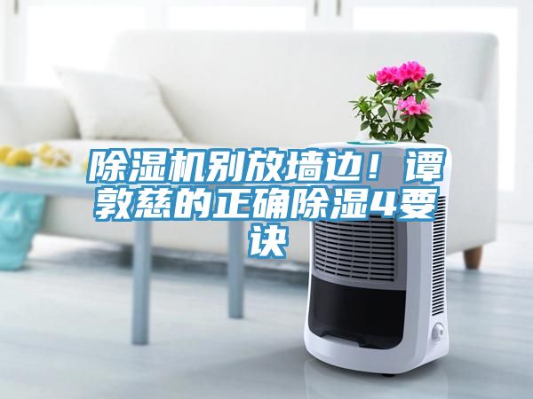 深夜福利视频网站別放牆邊！譚敦慈的正確除濕4要訣
